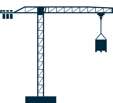 Saddle jib crane
